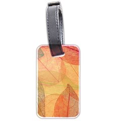 Leaves Patterns Colorful Leaf Pattern Luggage Tag (two Sides) by Cemarart