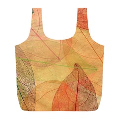 Leaves Patterns Colorful Leaf Pattern Full Print Recycle Bag (l) by Cemarart