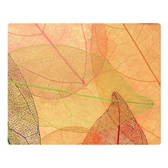 Leaves Patterns Colorful Leaf Pattern Premium Plush Fleece Blanket (large)