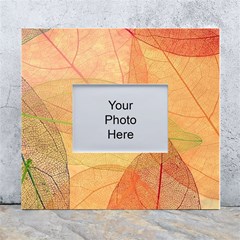 Leaves Patterns Colorful Leaf Pattern White Wall Photo Frame 5  X 7  by Cemarart