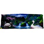 Flamingo Paradise Scenic Bird Fantasy Moon Paradise Waterfall Magical Nature Body Pillow Case Dakimakura (Two Sides) Front