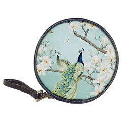 Couple Peacock Bird Spring White Blue Art Magnolia Fantasy Flower Classic 20-cd Wallets by Ndabl3x