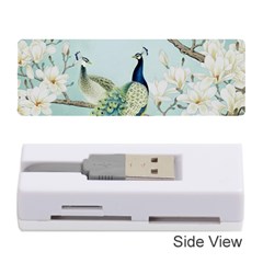 Couple Peacock Bird Spring White Blue Art Magnolia Fantasy Flower Memory Card Reader (stick) by Ndabl3x