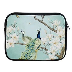 Couple Peacock Bird Spring White Blue Art Magnolia Fantasy Flower Apple Ipad 2/3/4 Zipper Cases by Ndabl3x