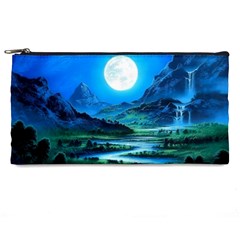 Bright Full Moon Painting Landscapes Scenery Nature Pencil Case by Ndabl3x