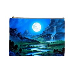 Bright Full Moon Painting Landscapes Scenery Nature Cosmetic Bag (large)