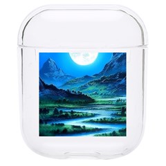 Bright Full Moon Painting Landscapes Scenery Nature Hard Pc Airpods 1/2 Case by Ndabl3x