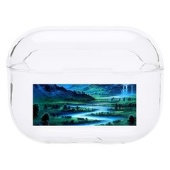 Bright Full Moon Painting Landscapes Scenery Nature Hard Pc Airpods Pro Case by Ndabl3x