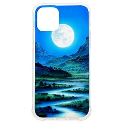 Bright Full Moon Painting Landscapes Scenery Nature Iphone 12/12 Pro Tpu Uv Print Case by Ndabl3x