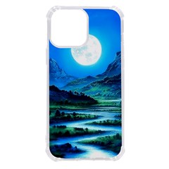 Bright Full Moon Painting Landscapes Scenery Nature Iphone 13 Pro Max Tpu Uv Print Case by Ndabl3x