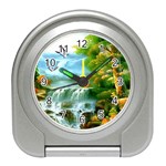 Paradise Forest Painting Bird Deer Waterfalls Travel Alarm Clock Front