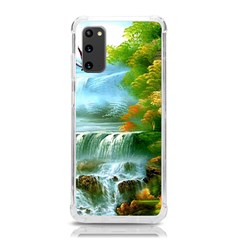 Paradise Forest Painting Bird Deer Waterfalls Samsung Galaxy S20 6 2 Inch Tpu Uv Case by Ndabl3x