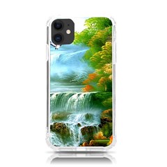 Paradise Forest Painting Bird Deer Waterfalls Iphone 11 Tpu Uv Print Case by Ndabl3x