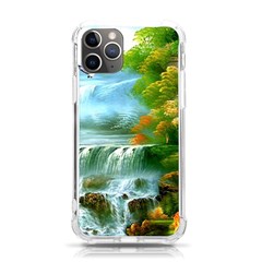 Paradise Forest Painting Bird Deer Waterfalls Iphone 11 Pro 5 8 Inch Tpu Uv Print Case by Ndabl3x