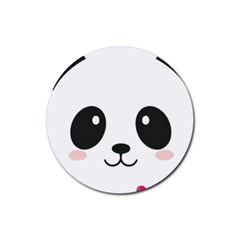 Cute Panda Love Animal Rubber Round Coaster (4 Pack) by Ndabl3x