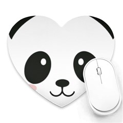 Cute Panda Love Animal Heart Mousepad by Ndabl3x