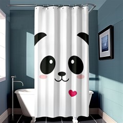 Cute Panda Love Animal Shower Curtain 36  X 72  (stall)  by Ndabl3x