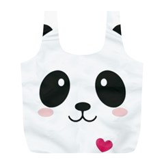 Cute Panda Love Animal Full Print Recycle Bag (l) by Ndabl3x