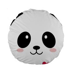 Cute Panda Love Animal Standard 15  Premium Flano Round Cushions by Ndabl3x