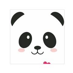 Cute Panda Love Animal Square Satin Scarf (30  X 30 ) by Ndabl3x