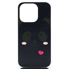 Cute Panda Love Animal Iphone 14 Pro Black Uv Print Case by Ndabl3x