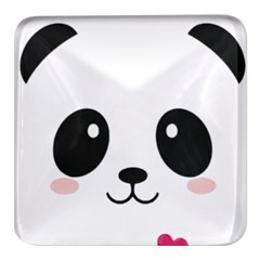 Cute Panda Love Animal Square Glass Fridge Magnet (4 Pack) by Ndabl3x