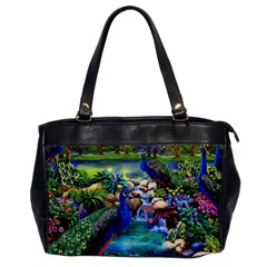 Peacocks In Garden Oversize Office Handbag