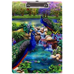 Peacocks In Garden A4 Acrylic Clipboard by Ndabl3x