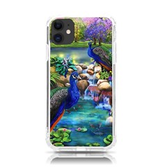 Peacocks In Garden Iphone 11 Tpu Uv Print Case by Ndabl3x