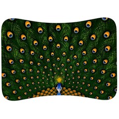 Peacock Feathers Tail Green Beautiful Bird Velour Seat Head Rest Cushion by Ndabl3x