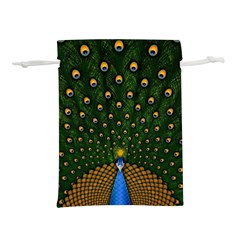 Peacock Feathers Tail Green Beautiful Bird Lightweight Drawstring Pouch (s) by Ndabl3x