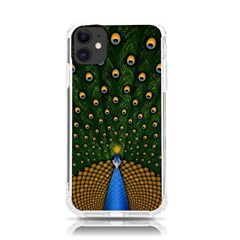 Peacock Feathers Tail Green Beautiful Bird Iphone 11 Tpu Uv Print Case by Ndabl3x