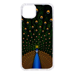 Peacock Feathers Tail Green Beautiful Bird Iphone 14 Plus Tpu Uv Print Case by Ndabl3x