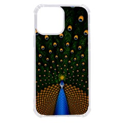 Peacock Feathers Tail Green Beautiful Bird Iphone 13 Pro Max Tpu Uv Print Case by Ndabl3x