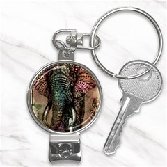 Tribal Elephant Nail Clippers Key Chain by Ndabl3x