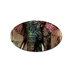 Tribal Elephant Sticker (oval) by Ndabl3x