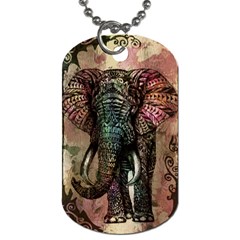 Tribal Elephant Dog Tag (two Sides) by Ndabl3x