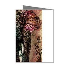 Tribal Elephant Mini Greeting Cards (pkg Of 8) by Ndabl3x