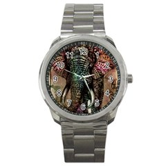 Tribal Elephant Sport Metal Watch by Ndabl3x