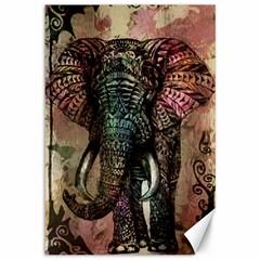 Tribal Elephant Canvas 12  X 18  by Ndabl3x