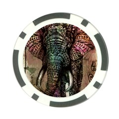 Tribal Elephant Poker Chip Card Guard by Ndabl3x