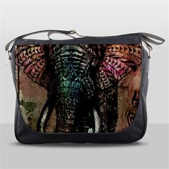 Tribal Elephant Messenger Bag by Ndabl3x