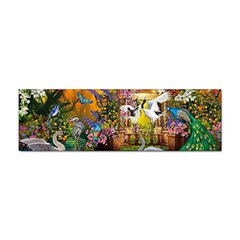 Garden Of Paradise Butterfly Swan Bird Painting Gazebo, Peacock Flower Sticker (bumper) by Ndabl3x