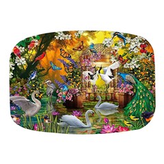 Garden Of Paradise Butterfly Swan Bird Painting Gazebo, Peacock Flower Mini Square Pill Box by Ndabl3x