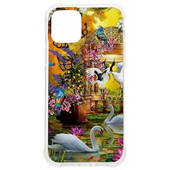 Garden Of Paradise Butterfly Swan Bird Painting Gazebo, Peacock Flower Iphone 12/12 Pro Tpu Uv Print Case by Ndabl3x