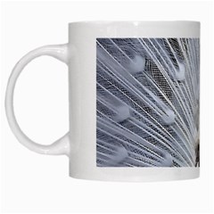 White Peacock Bird White Mug by Ndabl3x