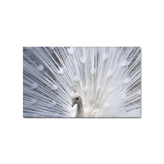 White Peacock Bird Sticker Rectangular (100 Pack) by Ndabl3x