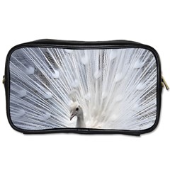 White Peacock Bird Toiletries Bag (one Side) by Ndabl3x