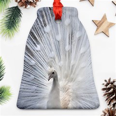 White Peacock Bird Bell Ornament (two Sides) by Ndabl3x