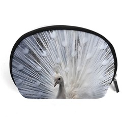 White Peacock Bird Accessory Pouch (large) by Ndabl3x